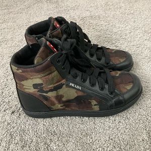 Kids Camo Prada high top sneakers-new without box